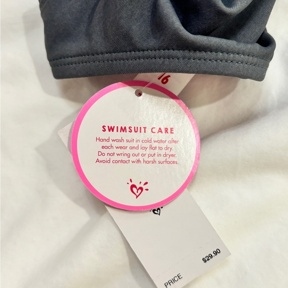 Justice Girl’s One-Piece Swimsuit with Rainbow Spaghetti Straps - Picture 5 of 8